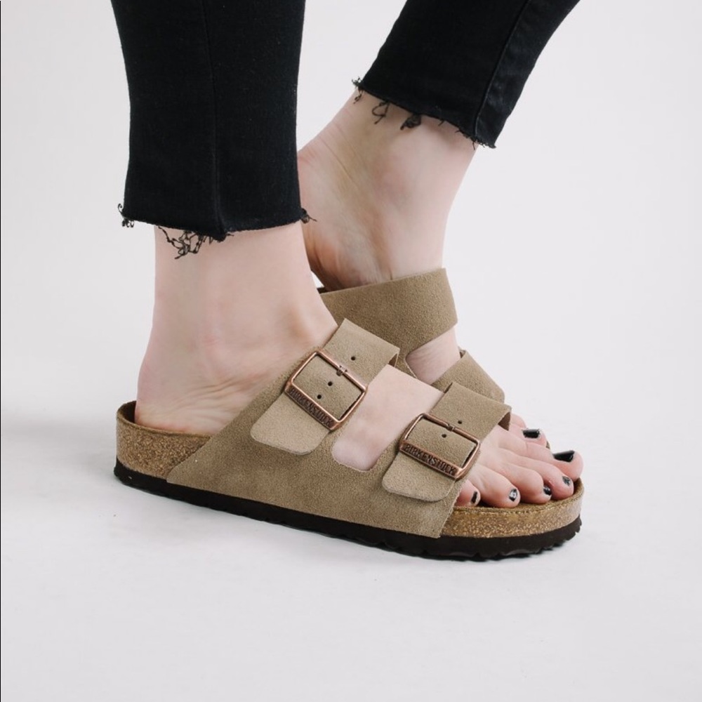 Taupe Suede Birkenstock